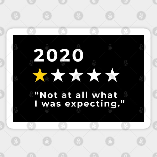 2020 - 1 star review.  "Not at all what I was expecting." Magnet by BodinStreet